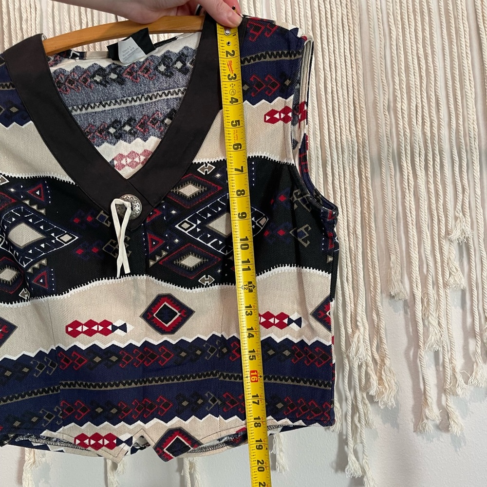 Vintage Roughrider Western Boho Chic Canvas Crop Top Size M/L - Picture 5 of 11